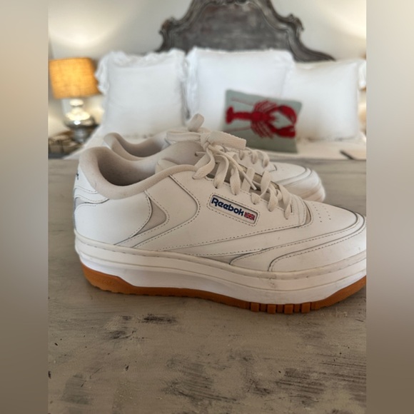 Reebok Club C Extra Platform Sneakers White/Blue - Picture 7 of 12